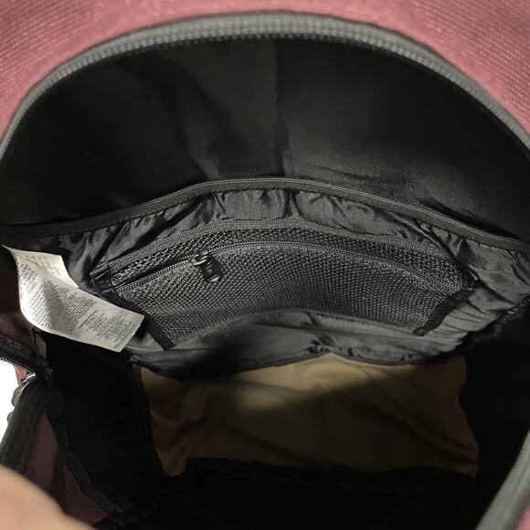 Vans Planned Pack 3 Skate Backpack Board Straps Maroon Red Canvas Bag - Picture 7 of 7